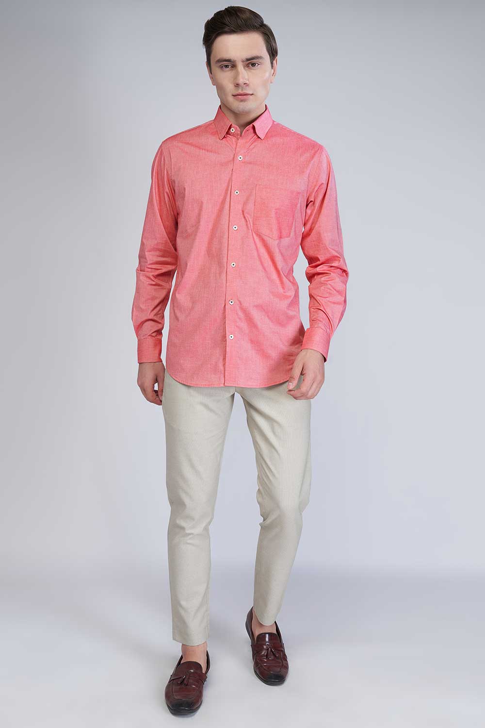 Casual Pink Shirt for Men