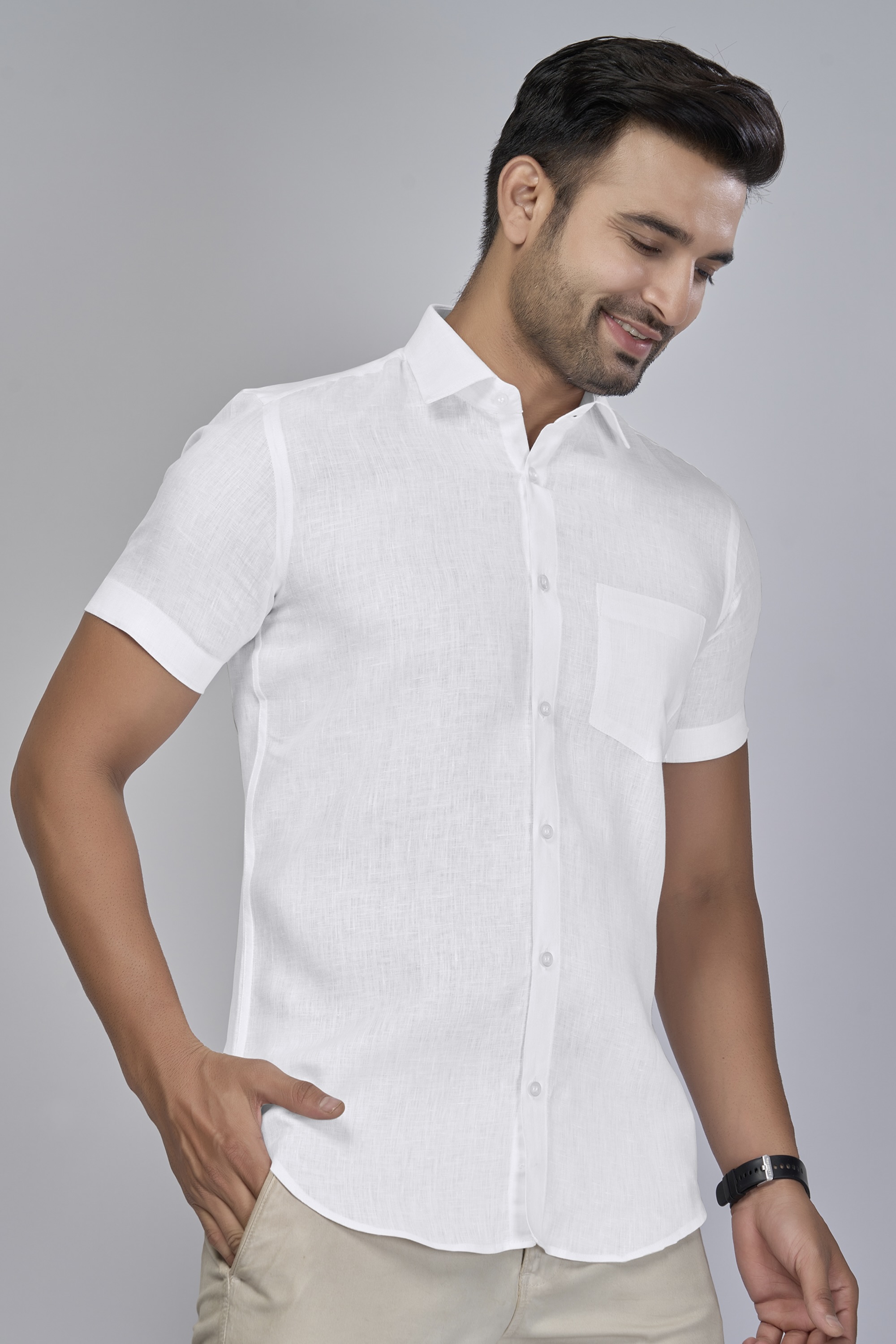 Half Sleeve linen Shirt for Men