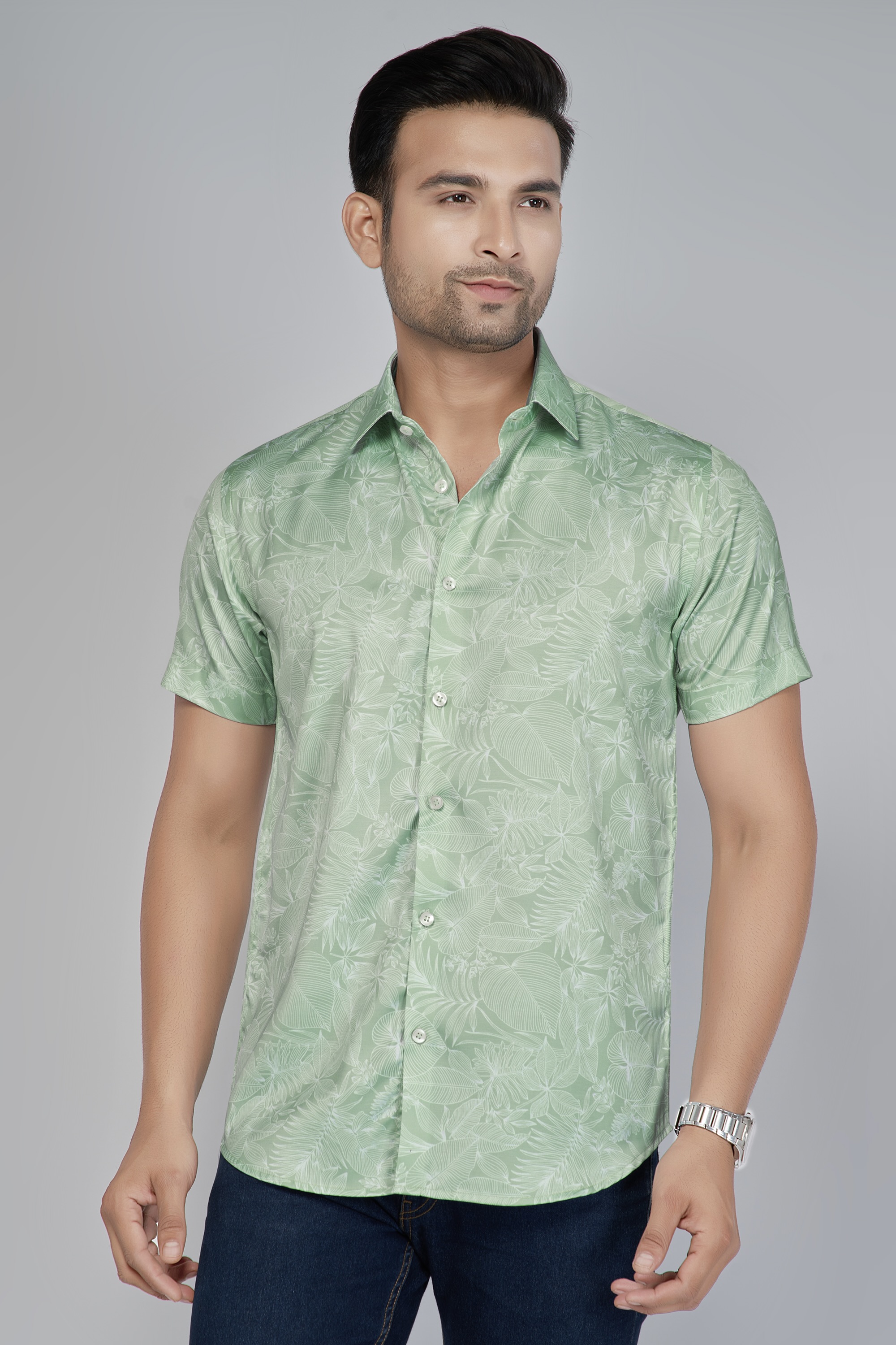 Silk Floral Shirt for Men