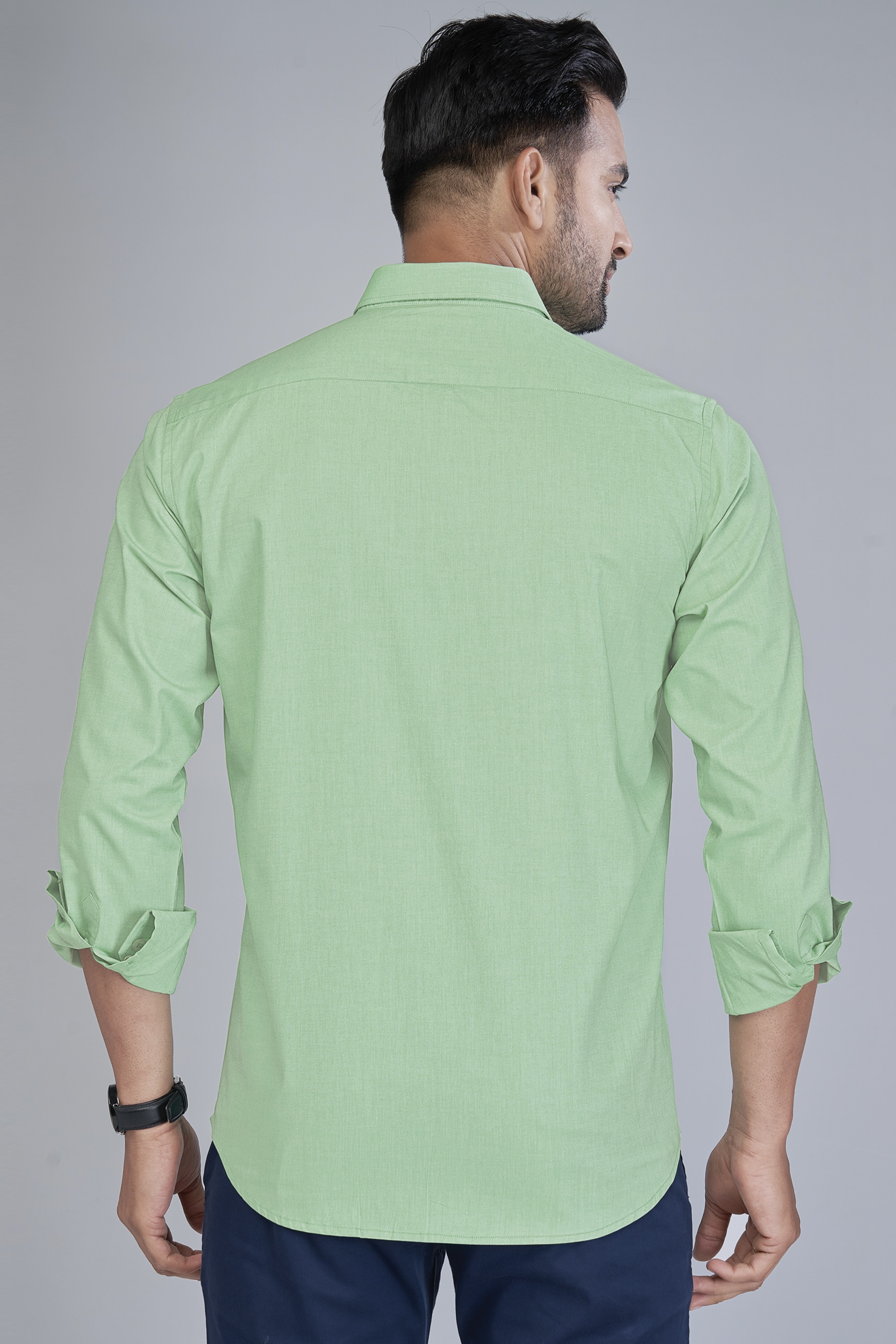 Cotton Green Shirt for Men