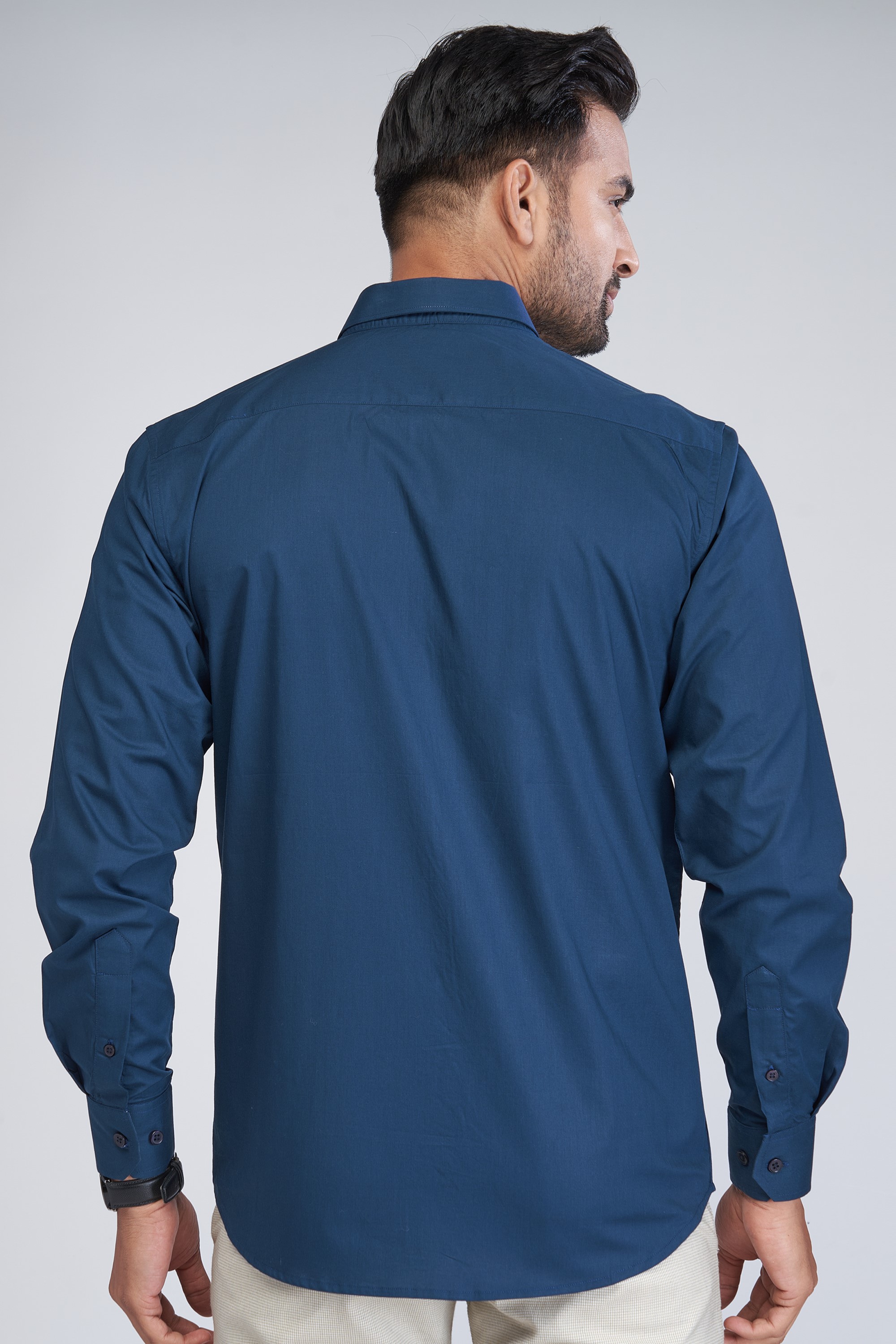 Blue Cotton Shirt for Men