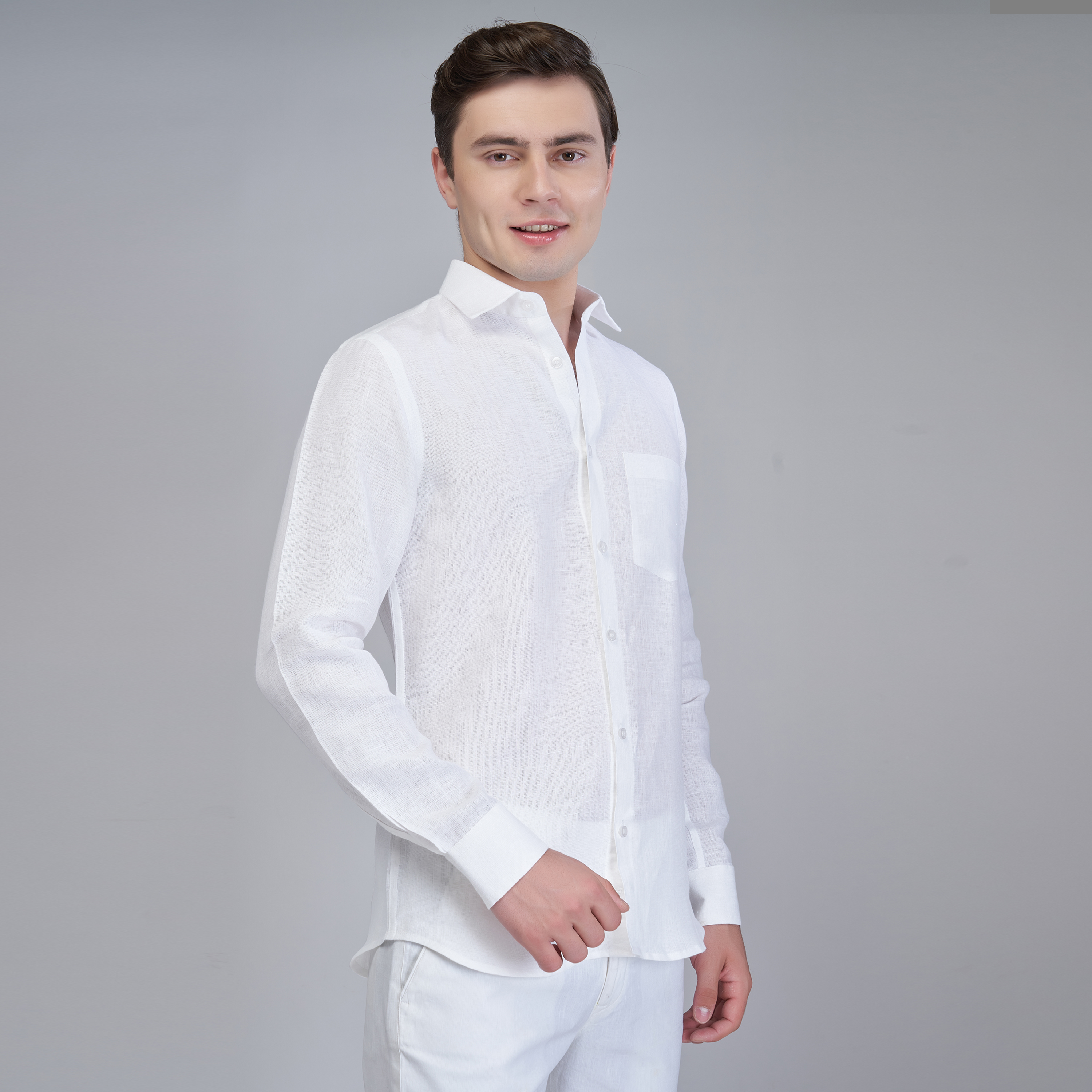  white linen shirt