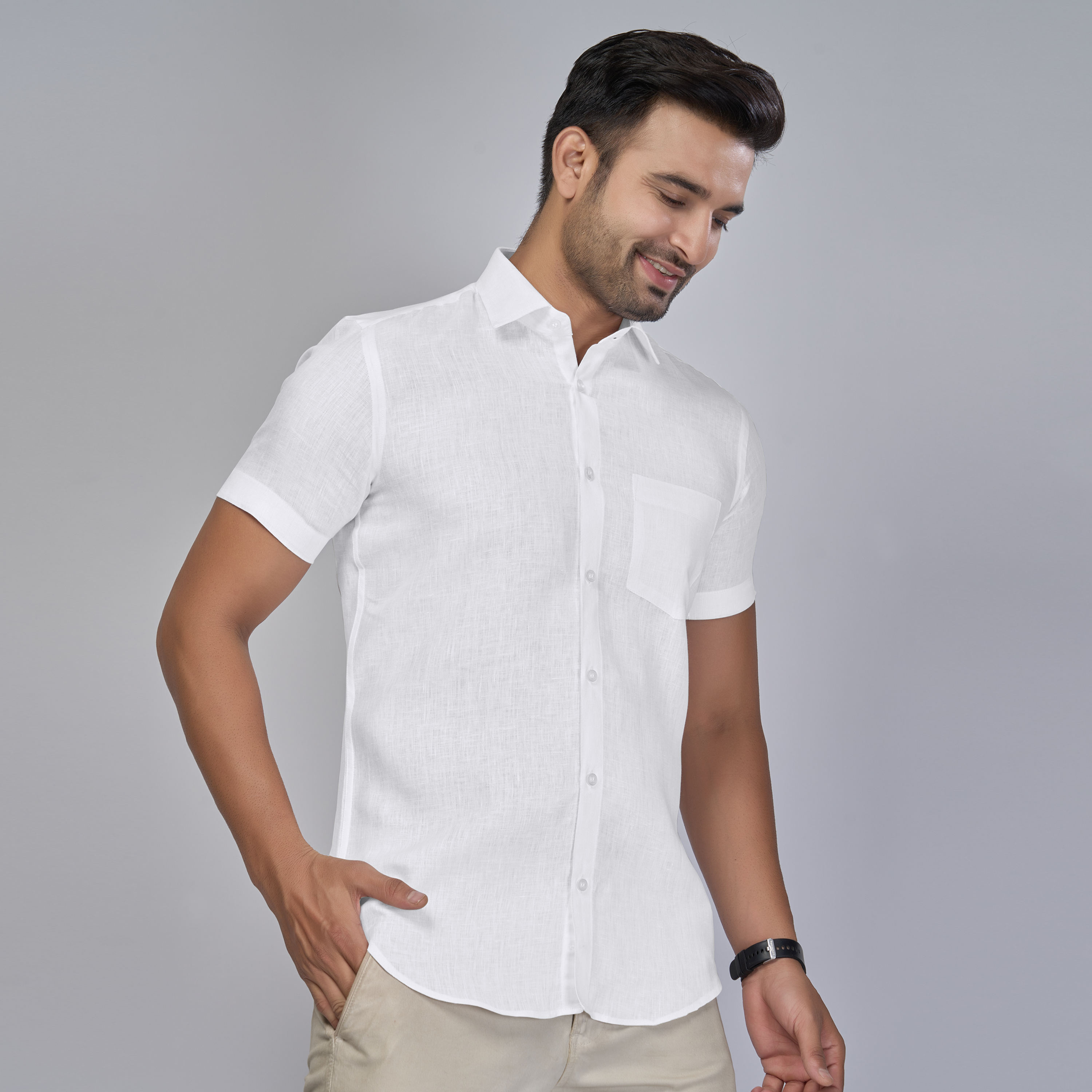  white linen shirt